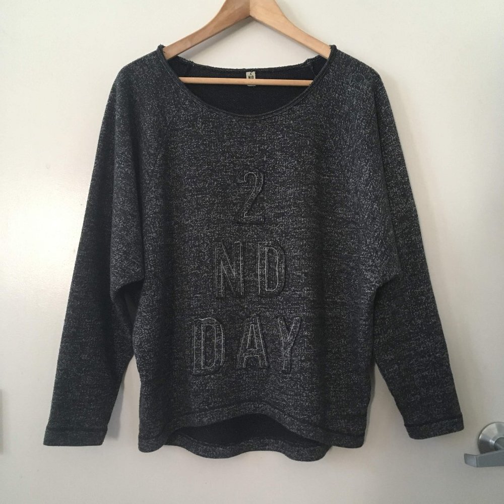 2ND DAY Day Birger Et Mikkelsen Logo Applique Dolman Sweatshirt